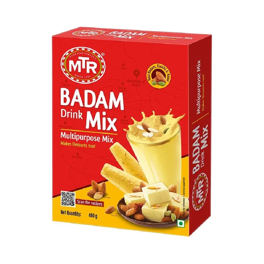 MTR Badam Drink Mix Real Badam, Elaichi & Kesar MTR Badam Drink Mix Real Badam, Elaichi & Kesar--450 g