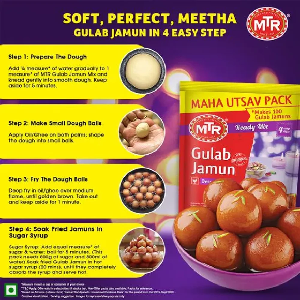 MTR Ready Mix Gulab Jamun - Image 4