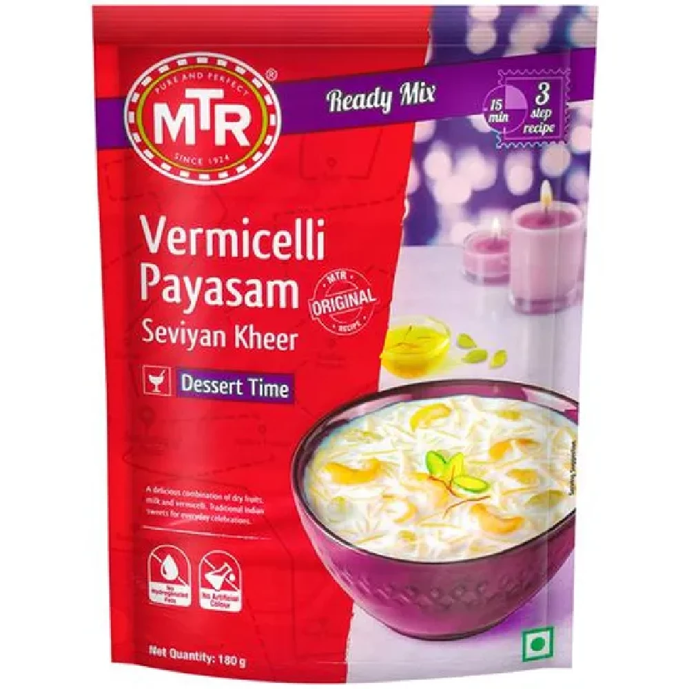 MTR Ready Mix Vermicelli Payasam MTR Ready Mix Vermicelli Payasam--180g Pouch