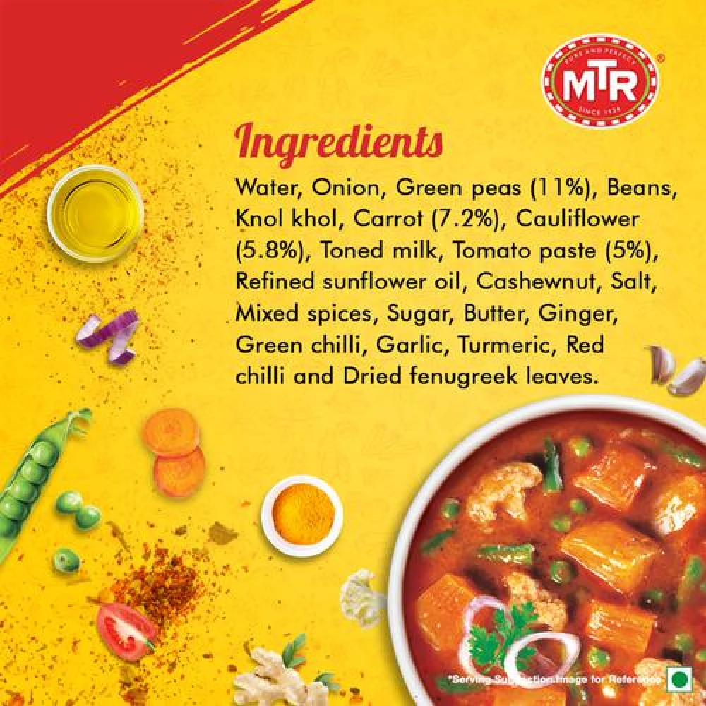 MTR Ready To Eat Mixed Vegetable Curry - Image 3