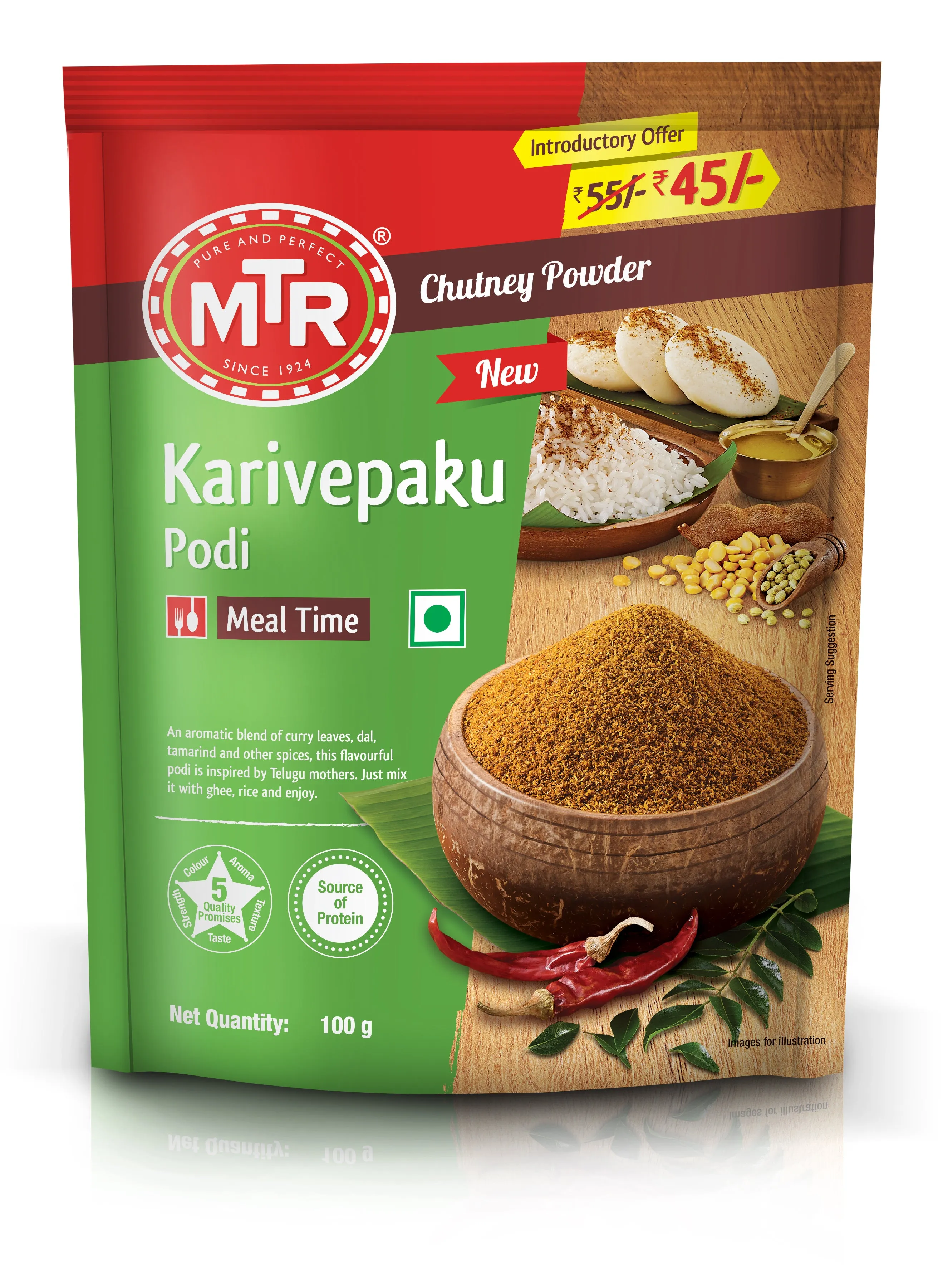 MTR Karivepaku Podi MTR Karivepaku Podi-Pack Size-100 g