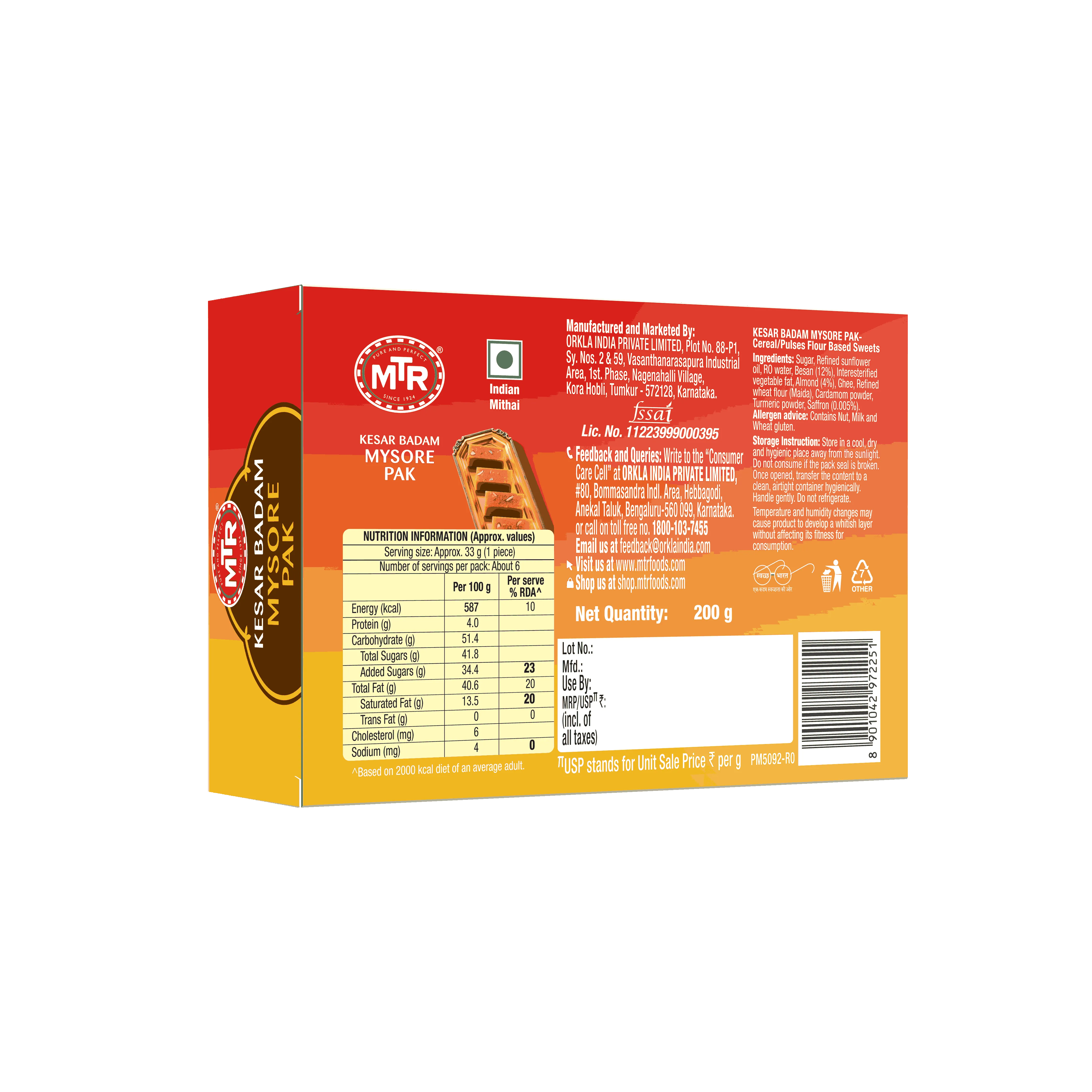 MTR Kesar Badam Mysore Pak - Image 3