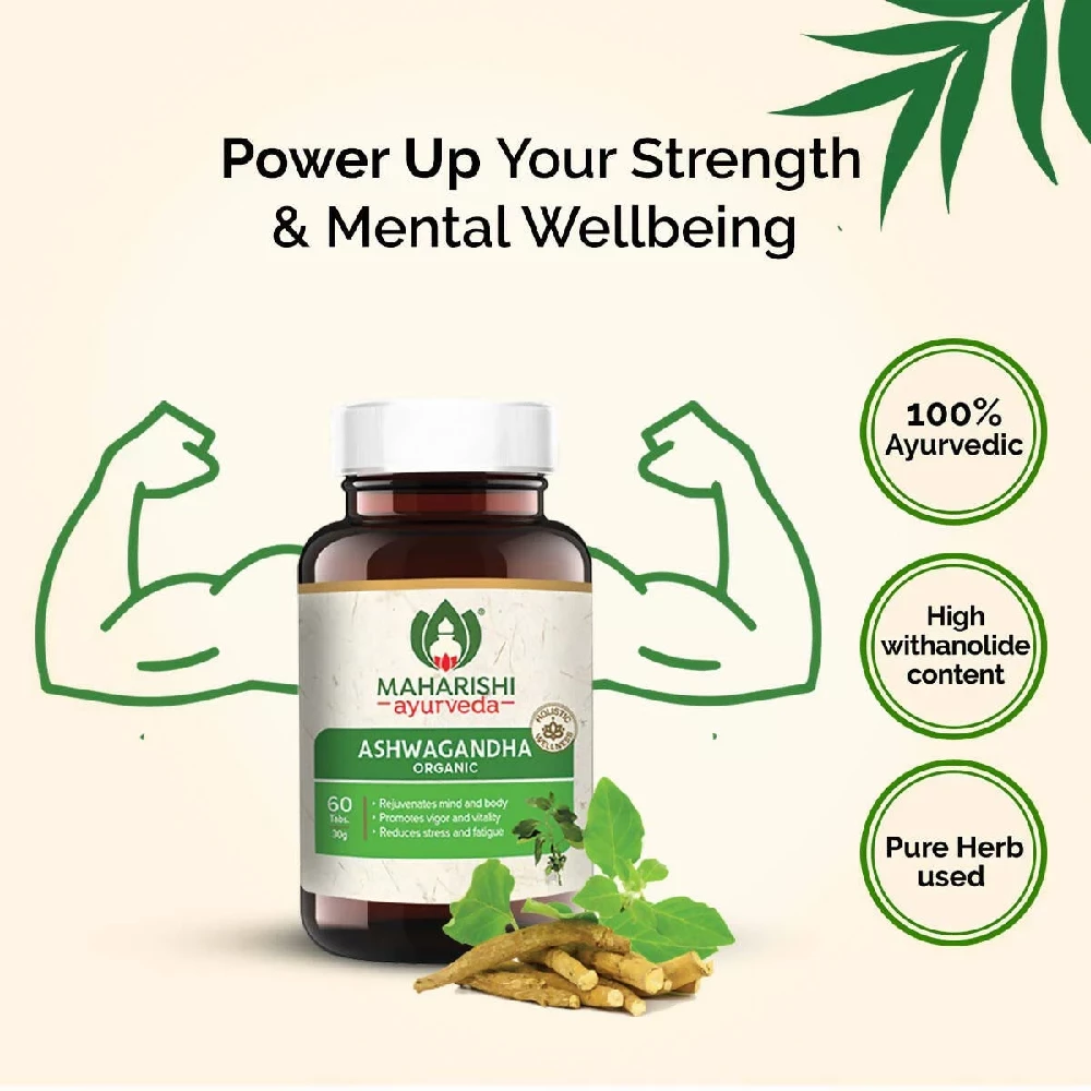Maharishi Ayurveda Ashwagandha Organic Tablets - Image 2