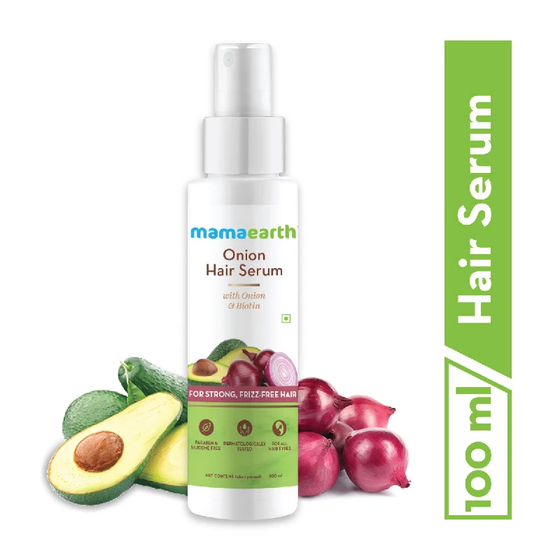 Mamaearth Onion Hair Serum with Onion & Biotin for Strong Frizz -Free Hair Mamaearth Onion Hair Serum with Onion & Biotin for Strong Frizz -Free Hair-Pack Size-100 ml
