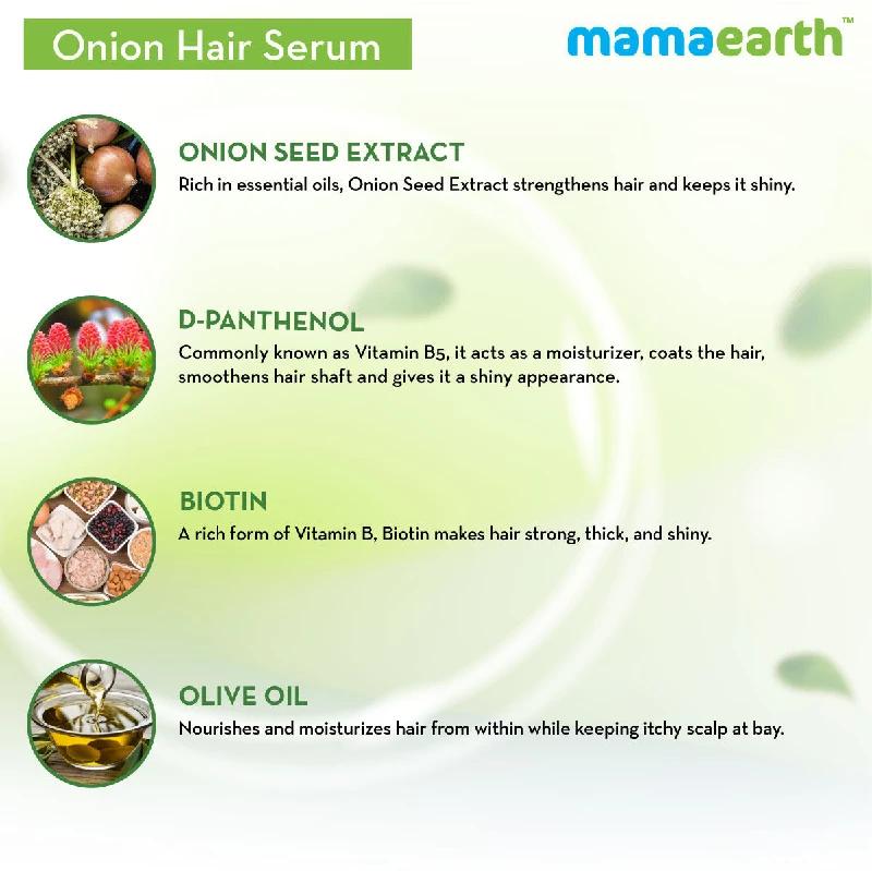 Mamaearth Onion Hair Serum with Onion & Biotin for Strong Frizz -Free Hair - Image 5