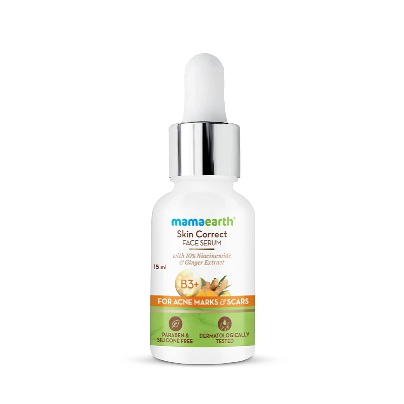 Mamaearth Skin Correct Face Serum With Niacinamide & Ginger Extract For Acne Marks & Scars Mamaearth Skin Correct Face Serum With Niacinamide & Ginger Extract For Acne Marks & Scars-Pack Size-15 ml