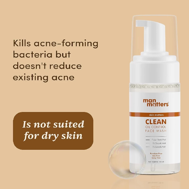 Man Matters 1% Salicylic Acid Oil Control Face & Beard Wash For Men - Image 6