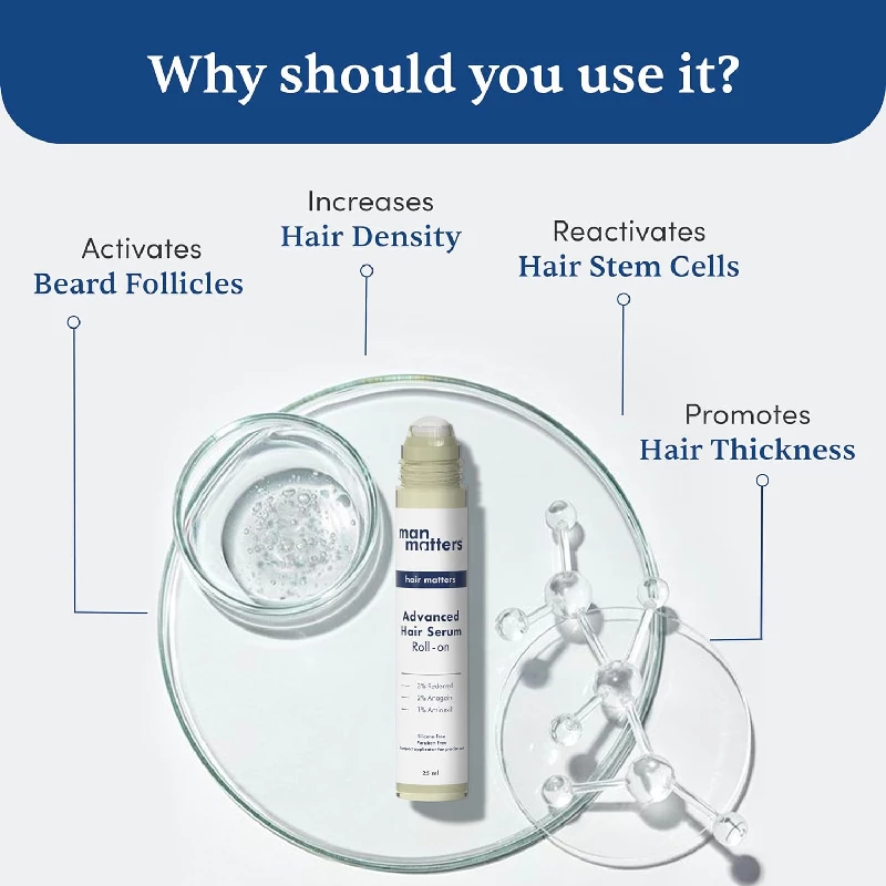 Man Matters Advanced Hair Growth Serum Roll On For Hair&Beard - Image 2
