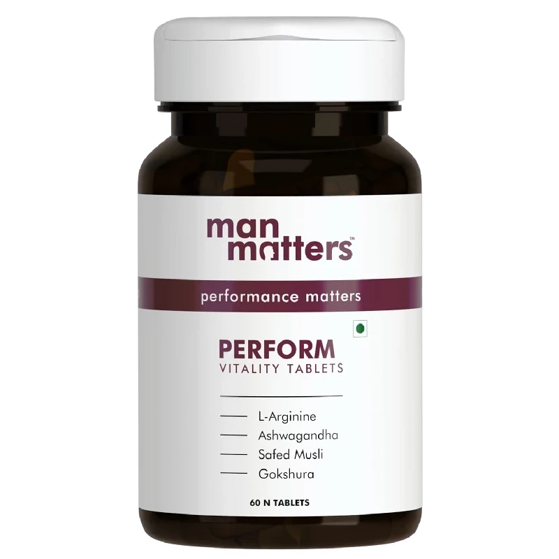 Man Matters Ashwagandha, Safed Musli, Gokshura & L-Arginine Tablets Man Matters Ashwagandha, Safed Musli, Gokshura & L-Arginine Tablets-Pack Size-60 Tablets