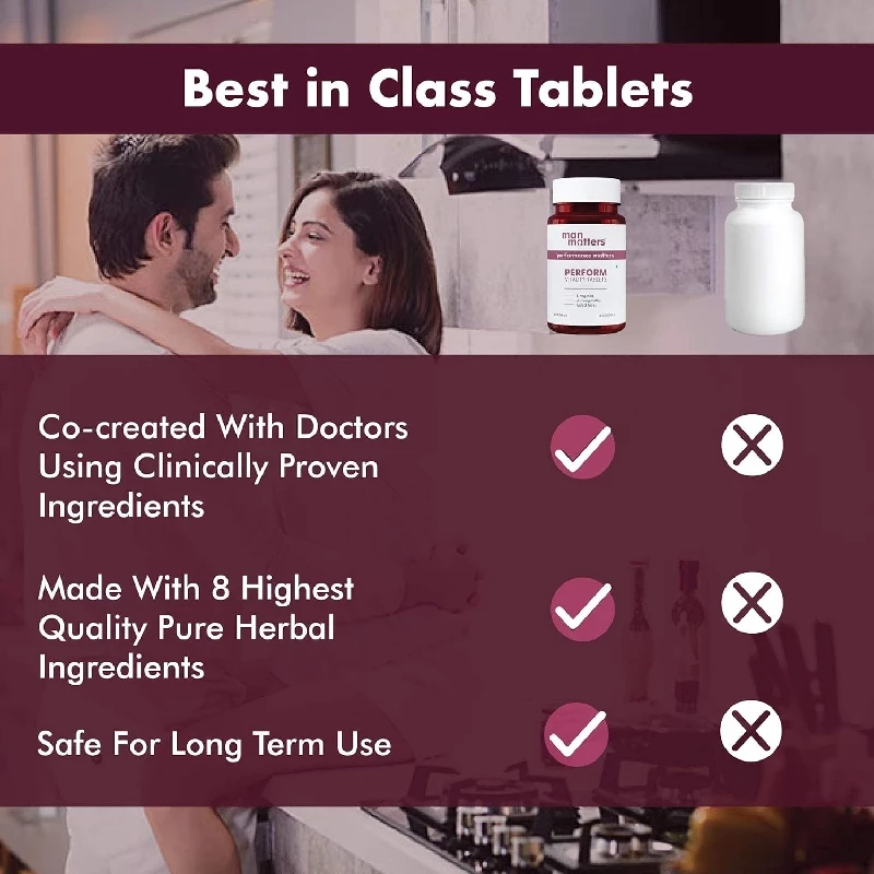 Man Matters Ashwagandha, Safed Musli, Gokshura & L-Arginine Tablets - Image 3