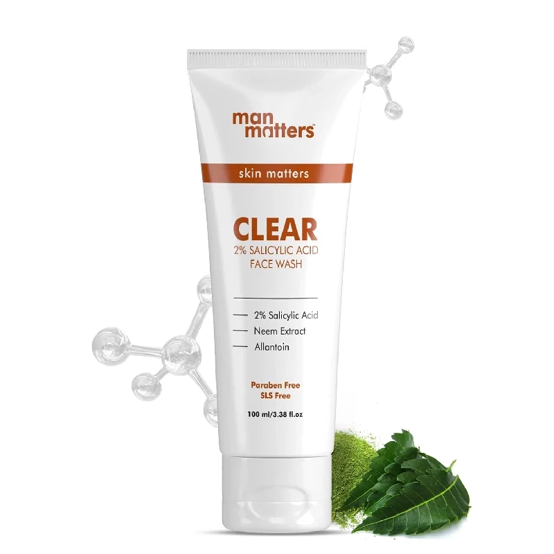 Man Matters Clear 2% Salicylic Acid Face Wash for Men Man Matters Clear 2% Salicylic Acid Face Wash for Men-Pack Size-100 ml