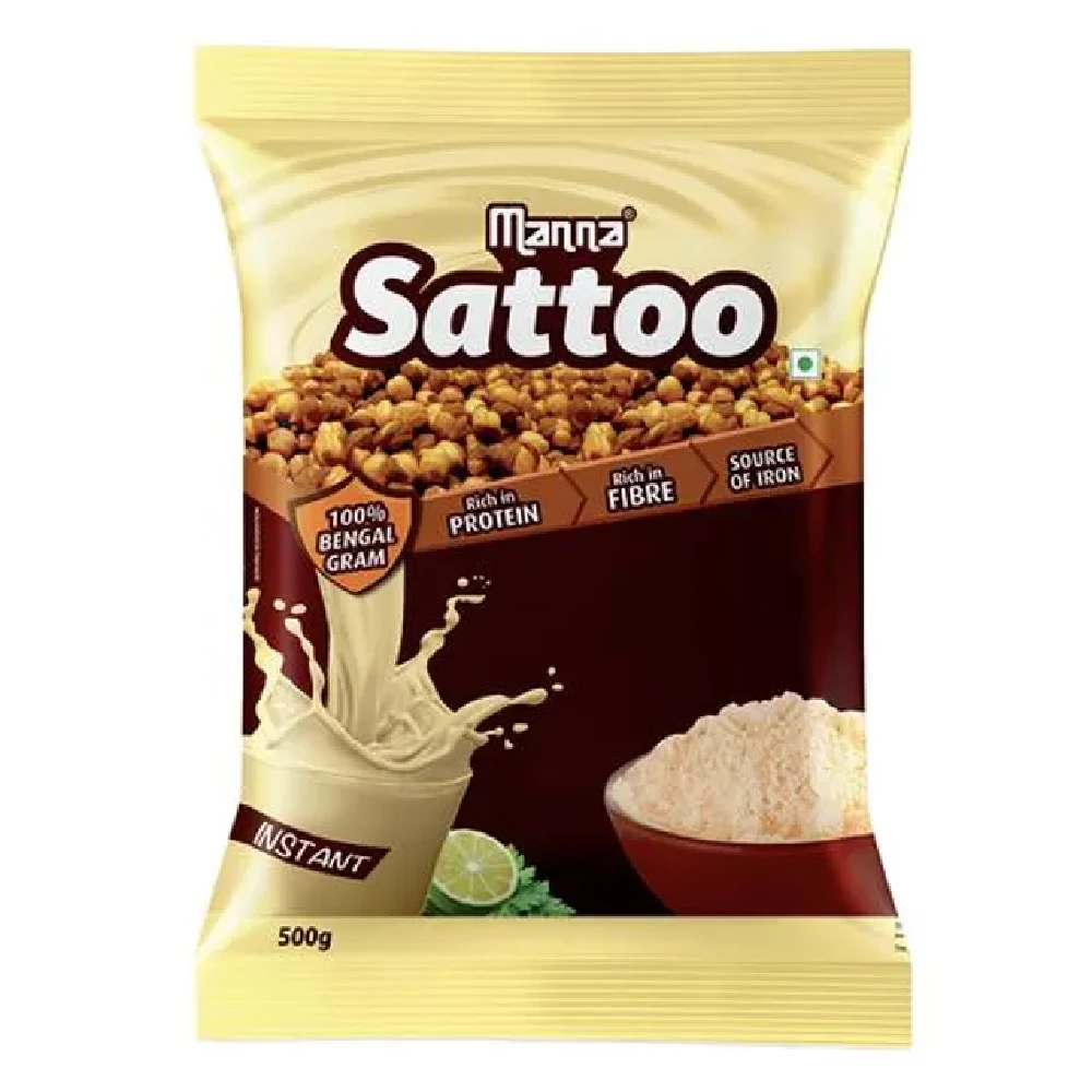Manna Chana Sattu Refreshing Drink Powder Manna Chana Sattu Refreshing Drink Powder-Pack Size-500 g