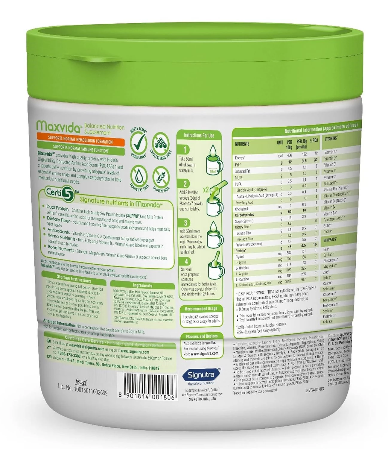 Maxvida Balanced Nutrition Supplement Powder-Chocolate Flavour - Image 6