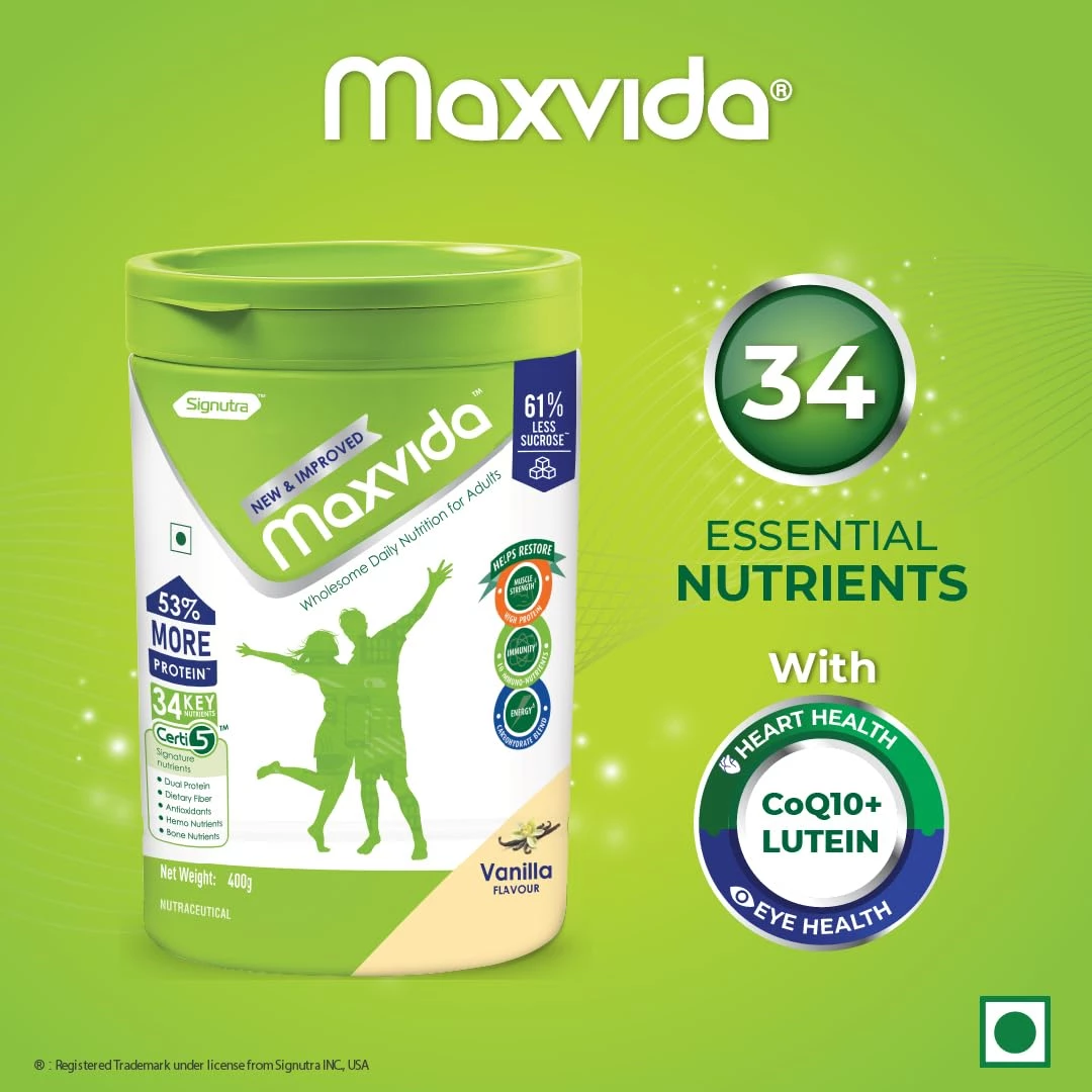 Maxvida Wholesome Daily Nutrition Drink-Vanilla Flavour - Image 3