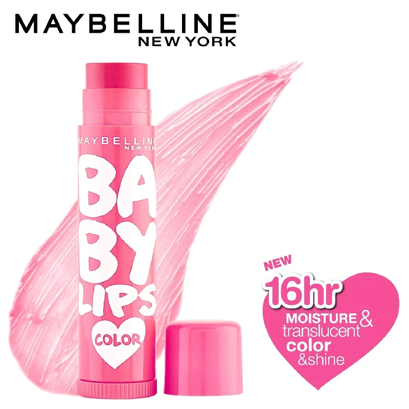 Maybelline New York Baby Lips Lip Balm, Pink Lolita 4g and Maybelline New York Volume Express Colossal Masacara 10g - Image 4