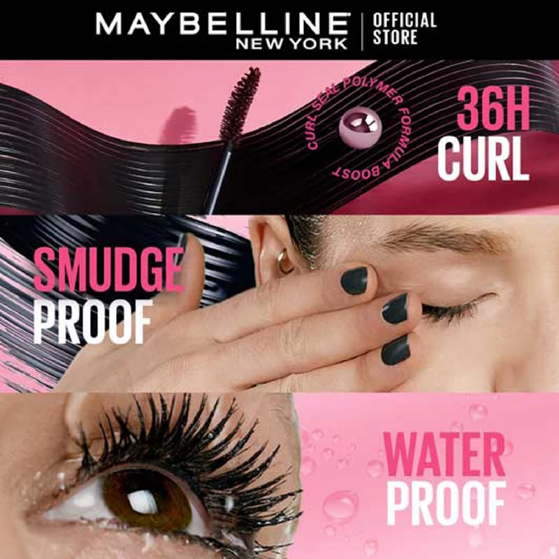 Maybelline New York Curls Lashes Highly Pigmented Long-lasting Waterproof Mascara - Image 2