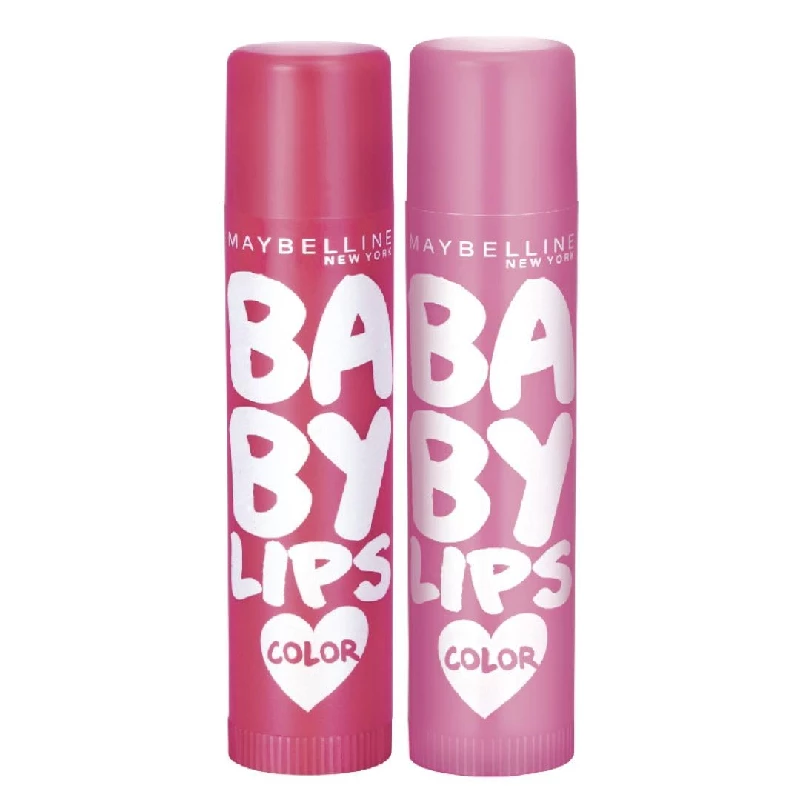 Maybelline New York Lip Balm, With Spf Moisturises And Protects From The Sun, Baby Lips Cherry Kiss & Pink Lolita