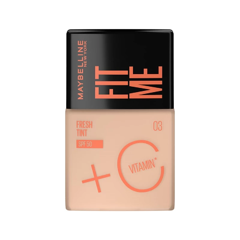 Maybelline New York Liquid Foundation For Lightweight Skin Tint With Spf 50 & Vitamin C (Shade 03) Maybelline New York Liquid Foundation For Lightweight Skin Tint With Spf 50 & Vitamin C (Shade 03)-Pack Size-30 ml