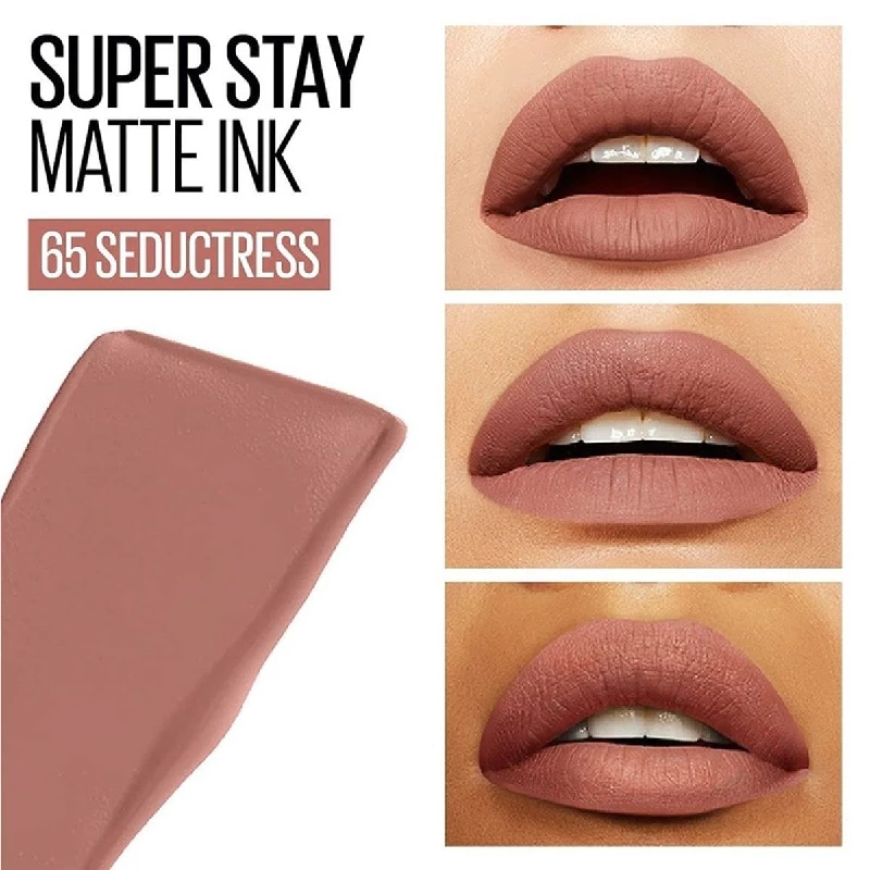 Maybelline New York Liquid Matte Lipstick - Superstay Matte Ink, 65 Seductress - Image 3