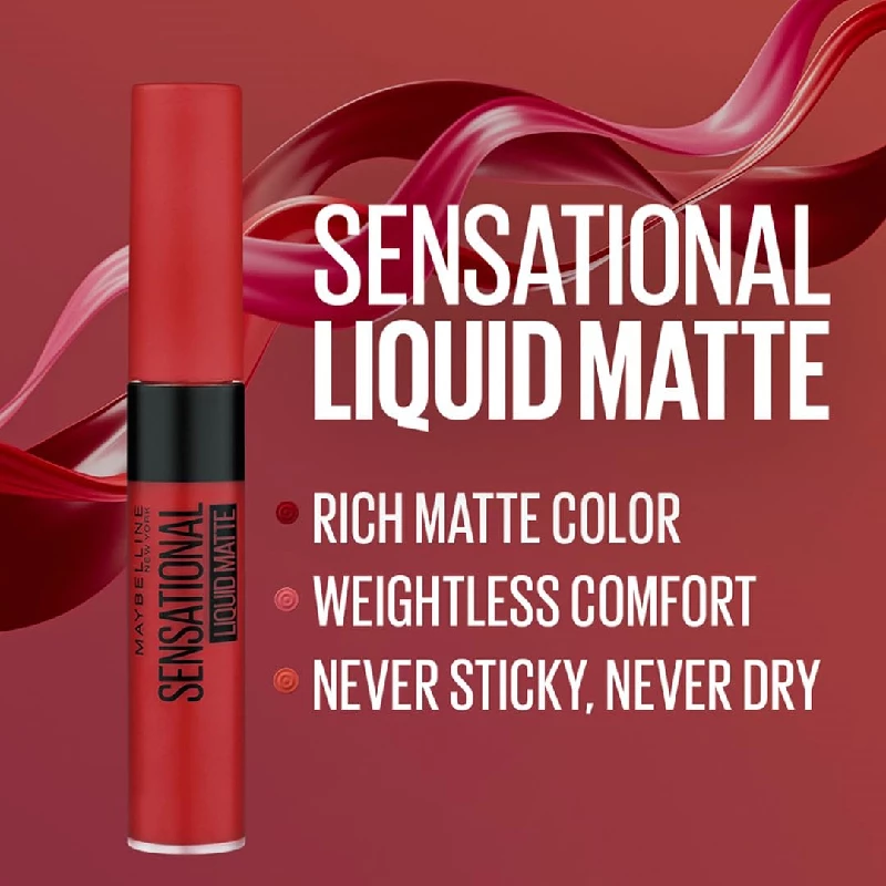 Maybelline New York Matte Finish, Non-Sticky Lipstick - Image 14