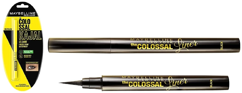 Maybelline New York The Colossal Line r1.2 ml And Colossal Kajal Pencil 0.35 g Maybelline New York The Colossal Line r1.2 ml And Colossal Kajal Pencil 0.35 g-Pack Size-Combo of 2