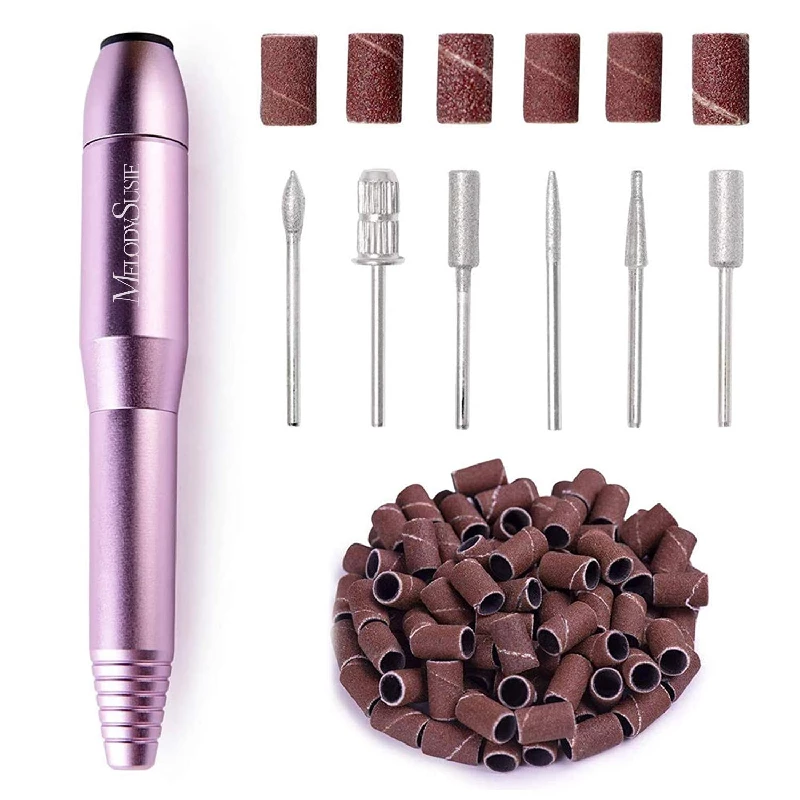 MelodySusie Nail Drill - Polishing Tools with Buffer, Cuticle Nipper and Small Brush as Manicure Pedicure Kit Home and Salon MelodySusie Nail Drill - Polishing Tools with Buffer, Cuticle Nipper and Small Brush as Manicure Pedicure Kit Home and Salon-Pack Size-320.0