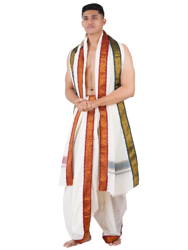 Mens Panchakacham 5 Khan Jari Pet (9+5) Kora - Image 2