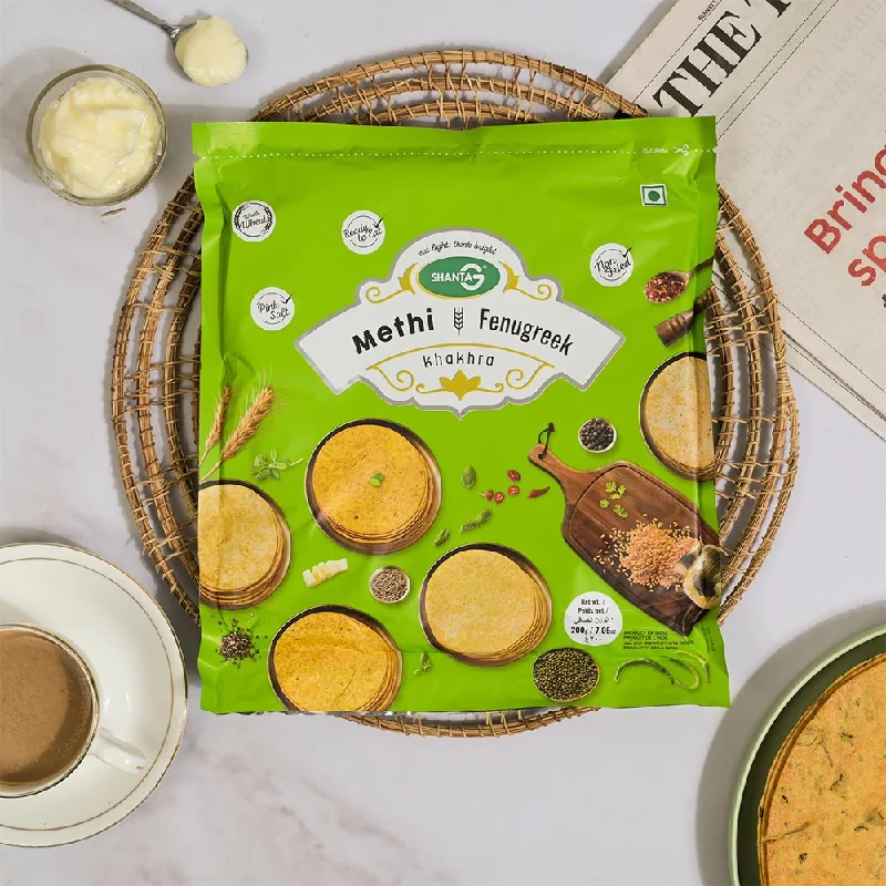 Methi Round Khakhra (Pack of 5) Methi Round Khakhra (Pack of 5)-Pack Size-200 g (Each)