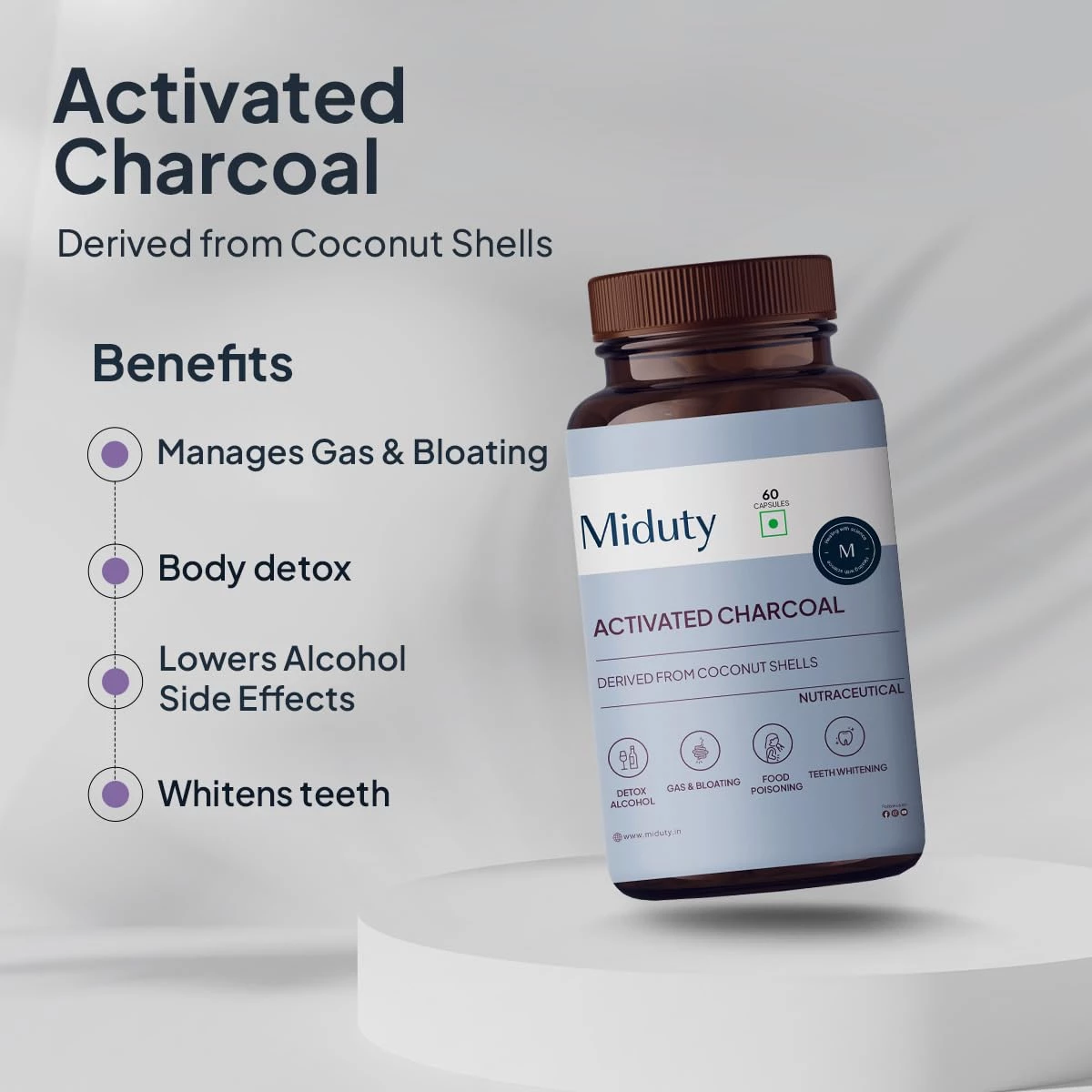 Miduty Activated Charcoal Capsule - Image 2