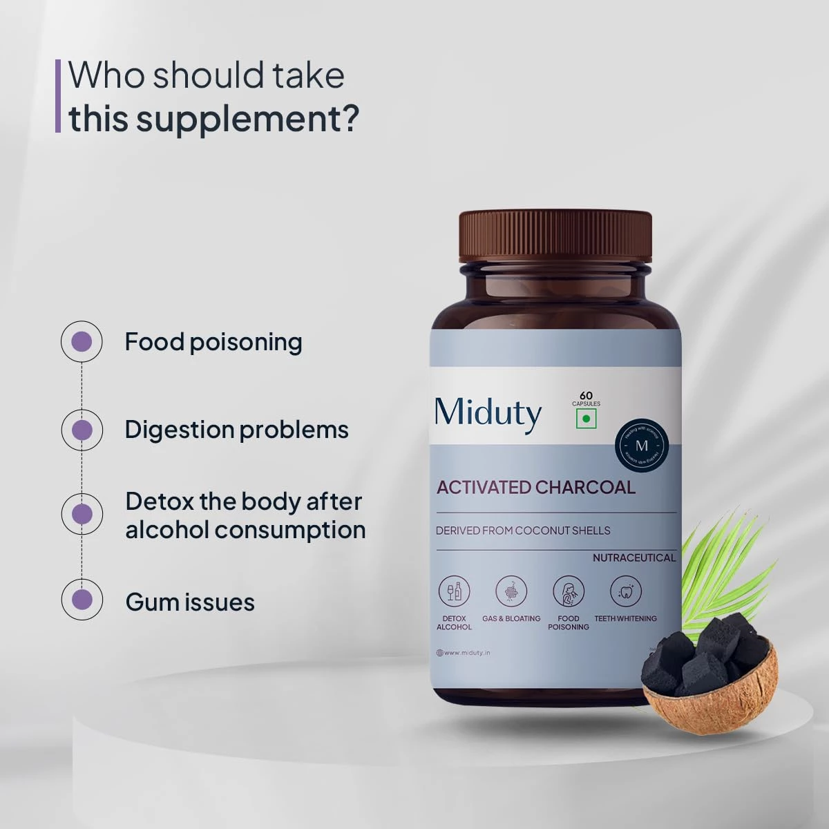 Miduty Activated Charcoal Capsule - Image 3