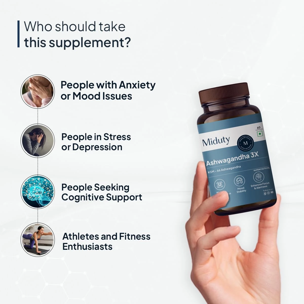 Miduty Ashwagandha 3X Supplement - Image 3