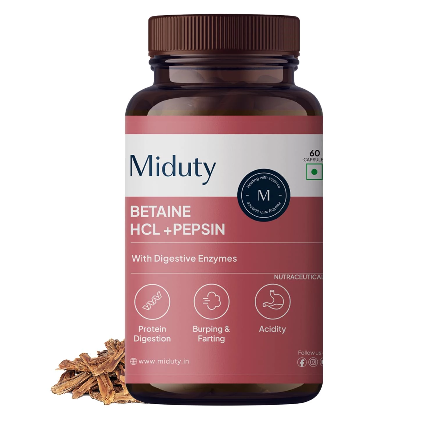 Miduty Betaine Hcl + Pepsin Capsule
