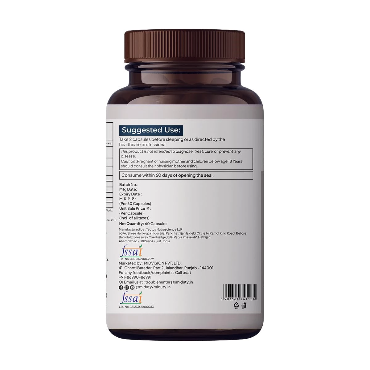 Miduty Magnesium Relax Supplement Capsule - Image 2