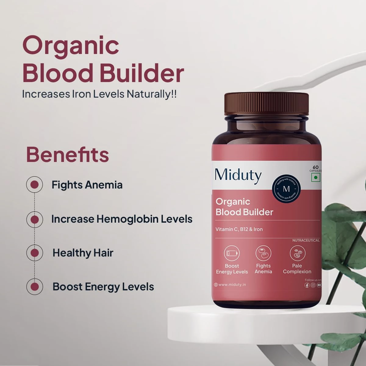 Miduty Organic Blood Builder Capsule - Image 2