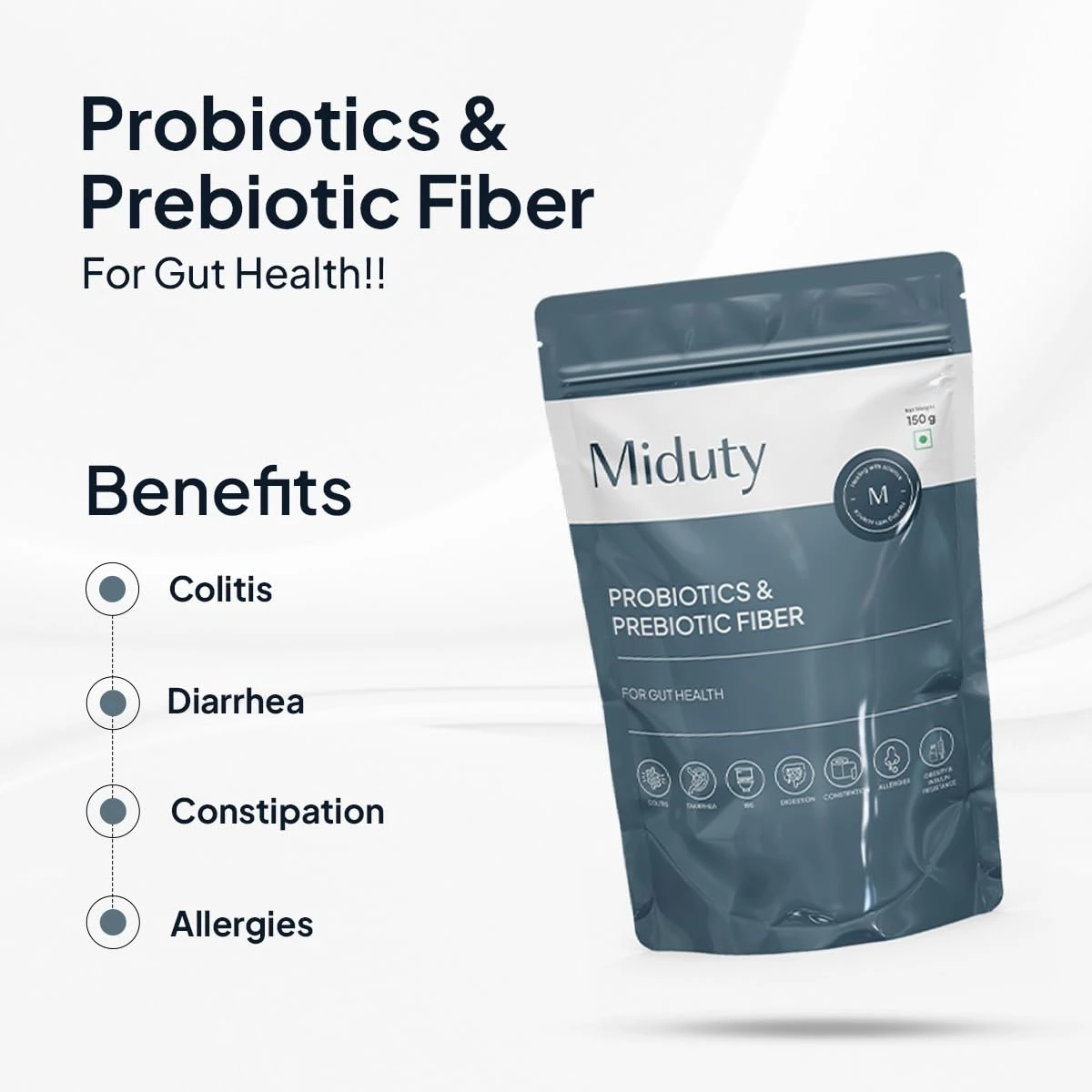 Miduty Probiotics Prebiotic Fiber Powder - Image 3