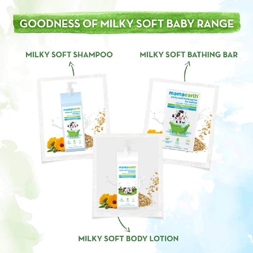 Milky Soft Bathing Bar for Babies with Oats, Milk and Calendula - Image 5