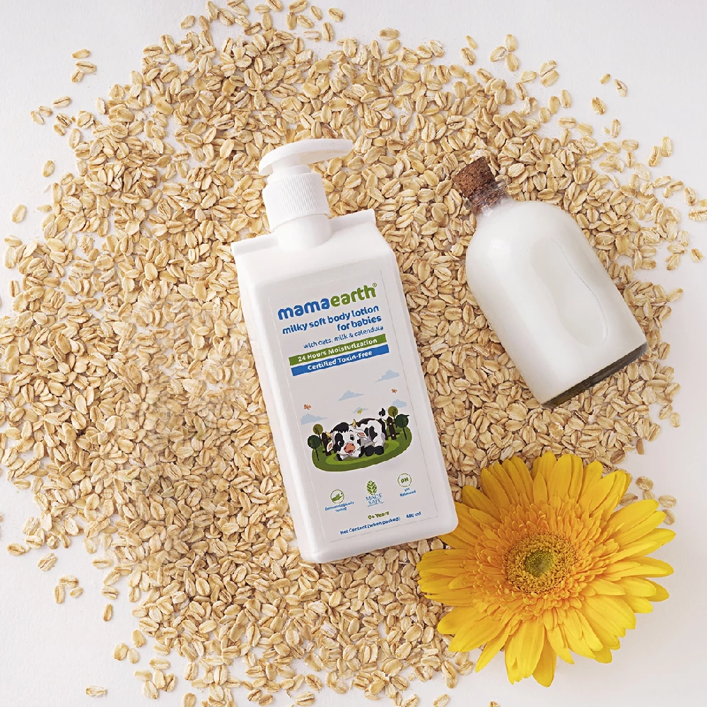 Milky Soft Body Lotion for Babies with Oats, Milk and Calendula - Image 2