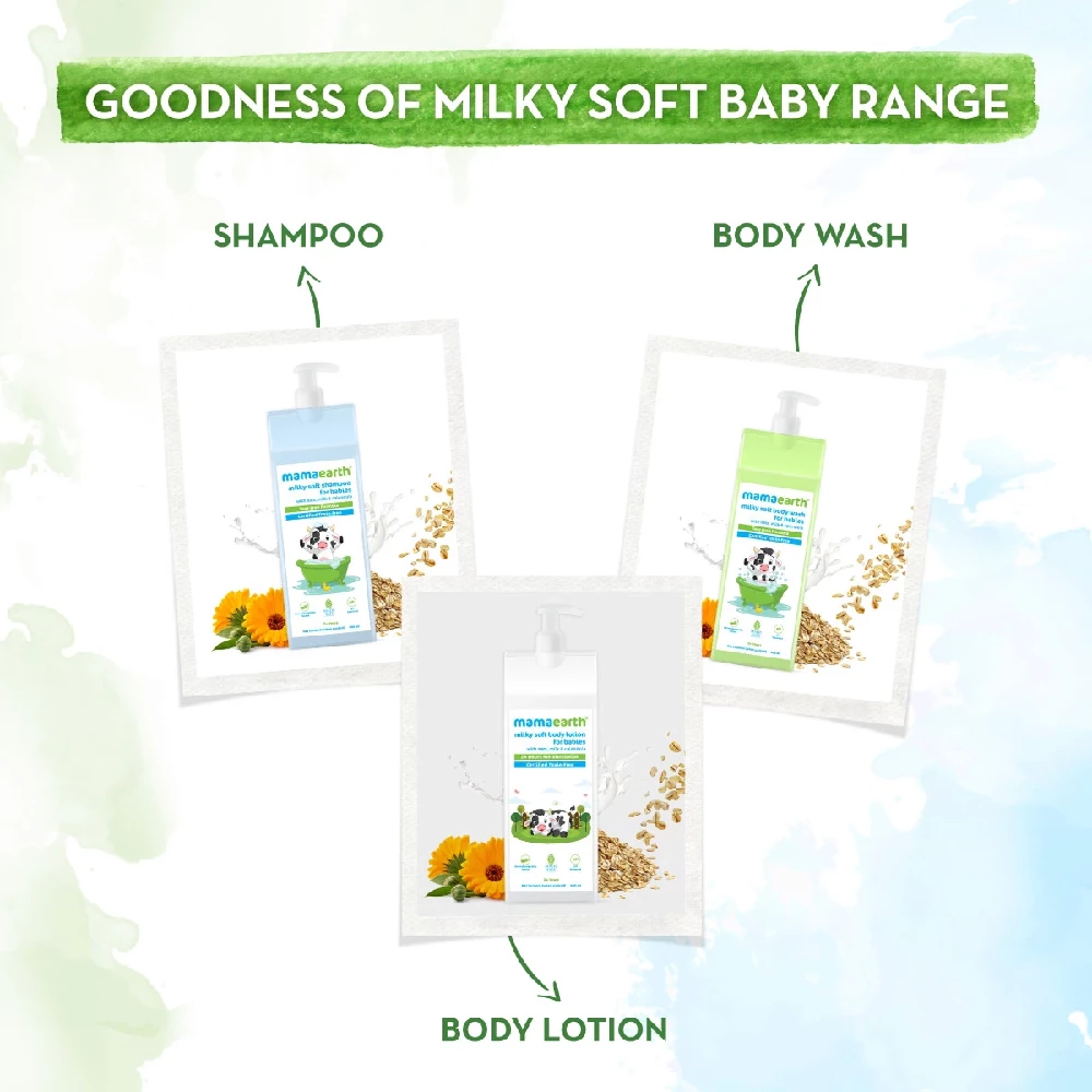 Milky Soft Body Lotion for Babies with Oats, Milk and Calendula - Image 6