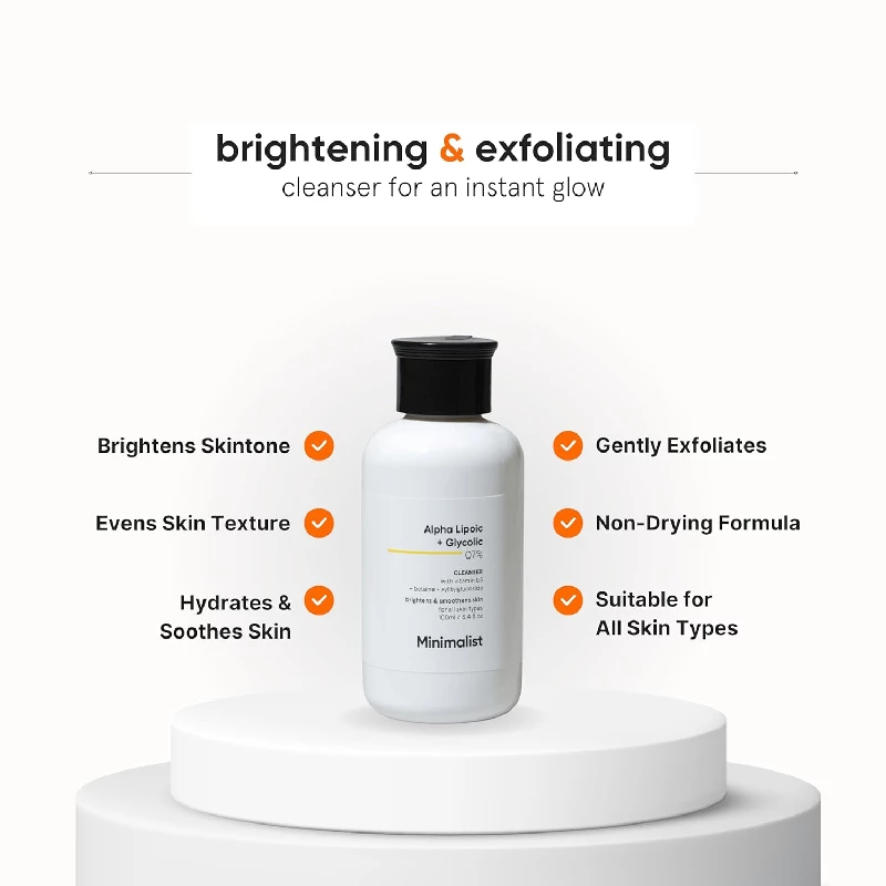 Minimalist 7% ALA & AHA Brightening Face Wash - Image 2
