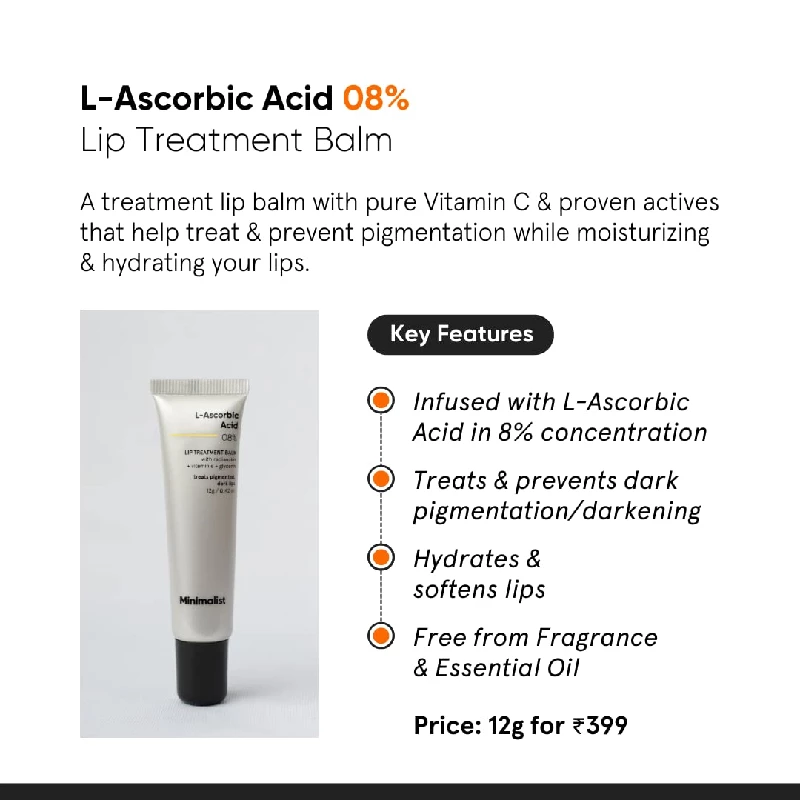 Minimalist 8% L-Ascorbic Acid Lip Treatment Balm - Image 2