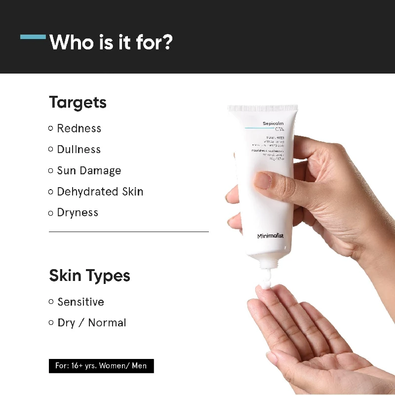 Minimalist 3% Sepicalm With Oats Face Moisturizer Cream - Image 2