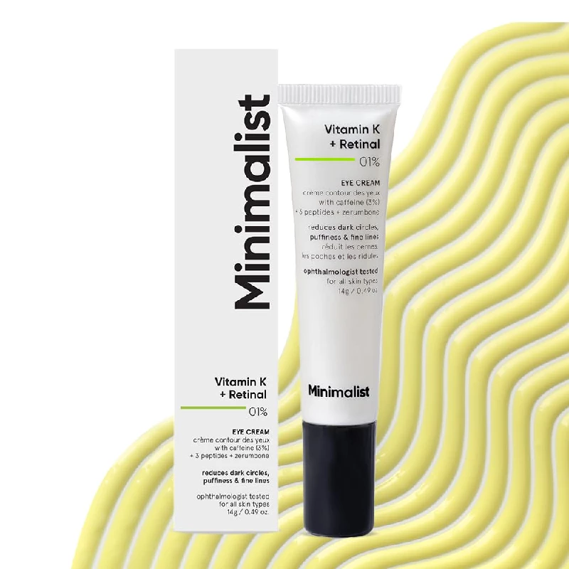 Minimalist Vitamin K- Retinal 01% Under Eye Cream Minimalist Vitamin K- Retinal 01% Under Eye Cream-Pack Size-14 g