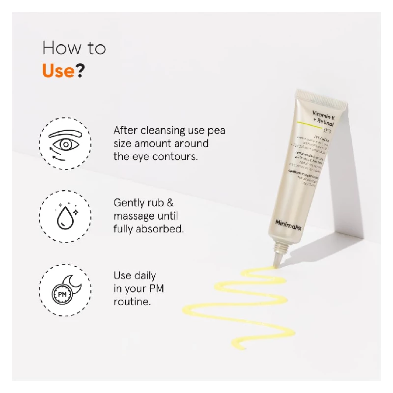 Minimalist Vitamin K- Retinal 01% Under Eye Cream - Image 4