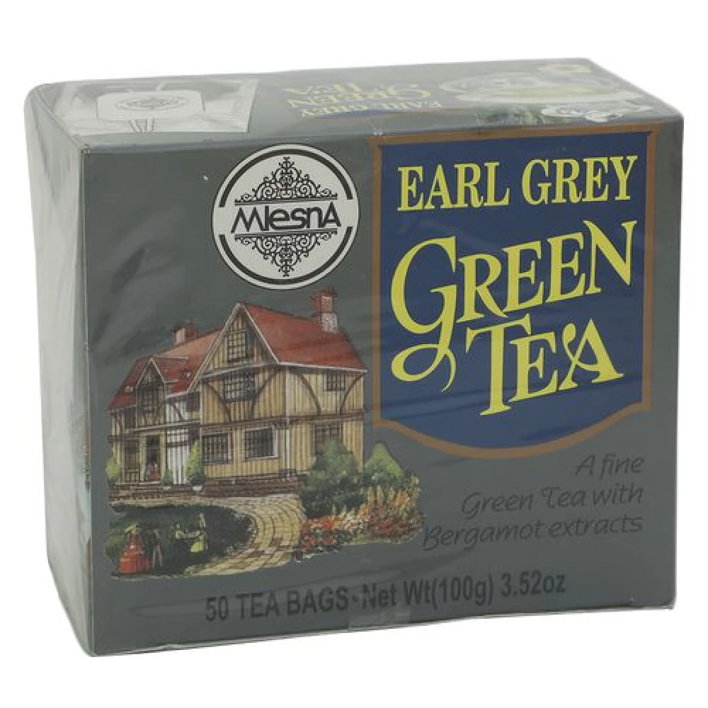 Mlesna Flavored Green Tea Bags - Earl Grey Mlesna Flavored Green Tea Bags - Earl Grey--50 Ba g x 2 g Each 100 gm