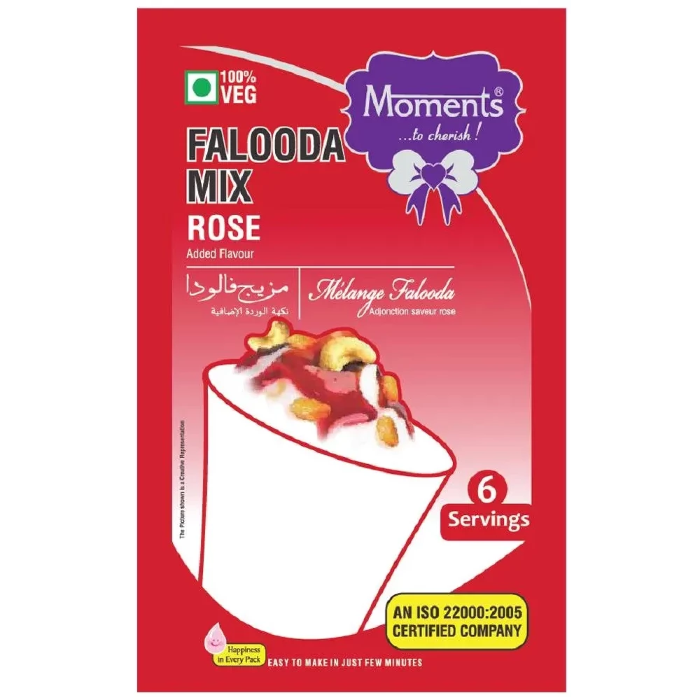 Moments Falooda Mix - Rose Moments Falooda Mix - Rose--200 g Pouch