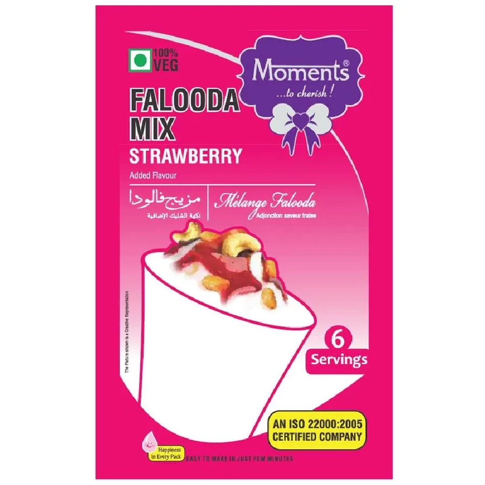 Moments Falooda Mix - Strawberry Moments Falooda Mix - Strawberry--200 g Pouch