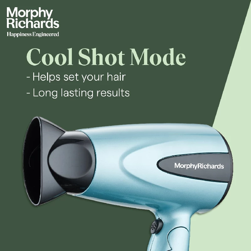 Morphy Richards Idazzle Hair Dryer-Aqua Blue & Black - Image 3