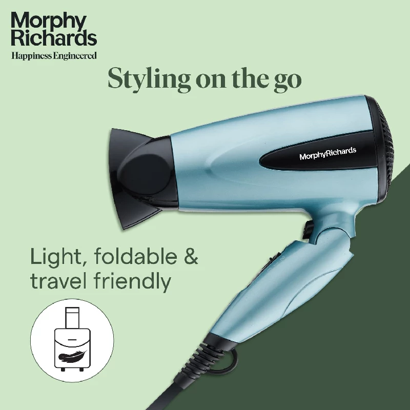 Morphy Richards Idazzle Hair Dryer-Aqua Blue & Black - Image 5