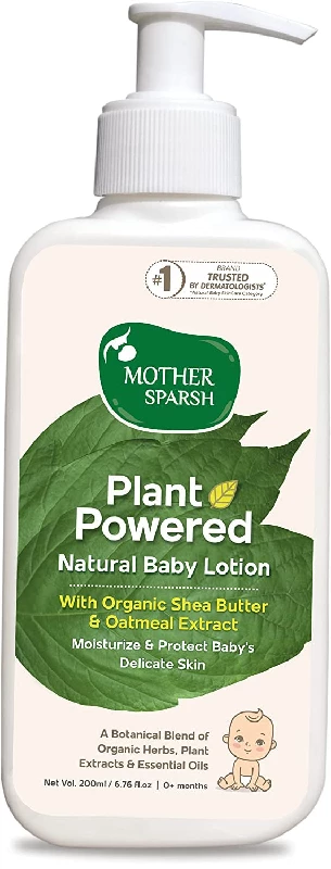 Mother Sparsh Plant Powered Natural Baby Lotion With Organic Shea Butter & Oatmeal Extract For All Day Deep Hydration Mother Sparsh Plant Powered Natural Baby Lotion With Organic Shea Butter & Oatmeal Extract For All Day Deep Hydration-Pack Size-200 ml