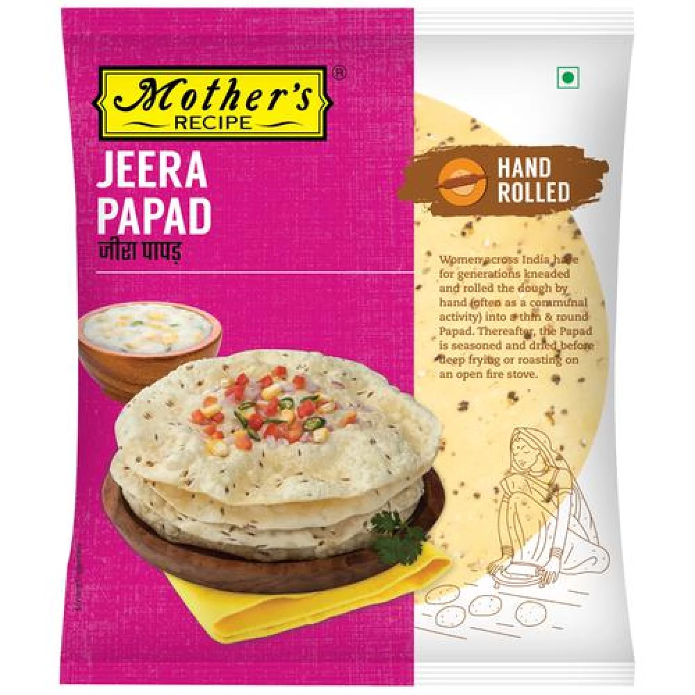 Mother's Recipe Jeera Papad Hand Rolled